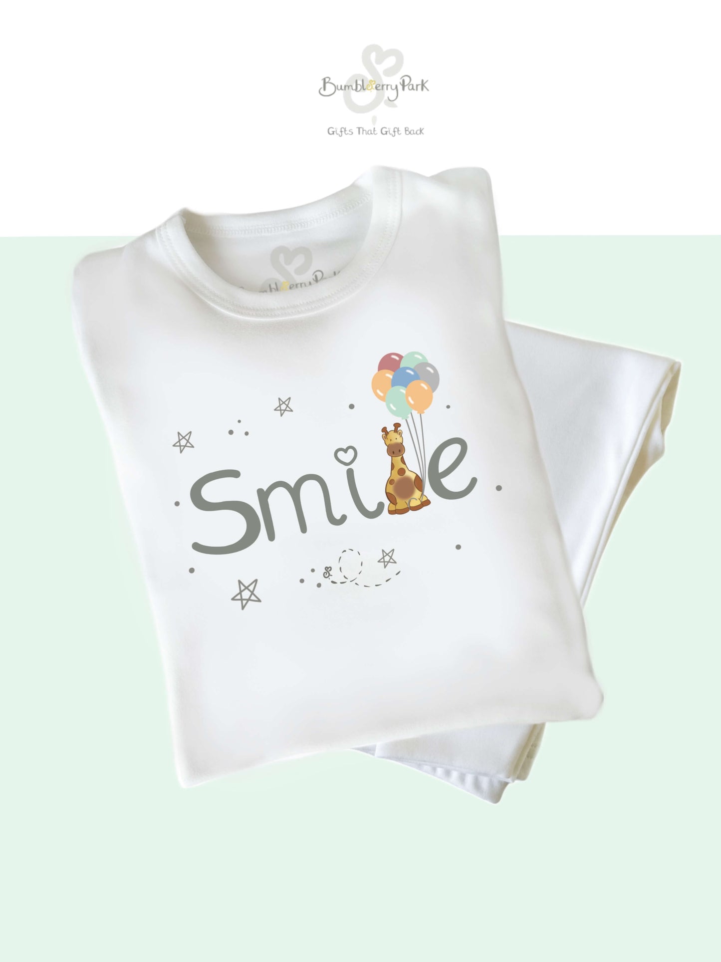 SMILE Safari Giraffe Design - Baby and Children's Pyjamas