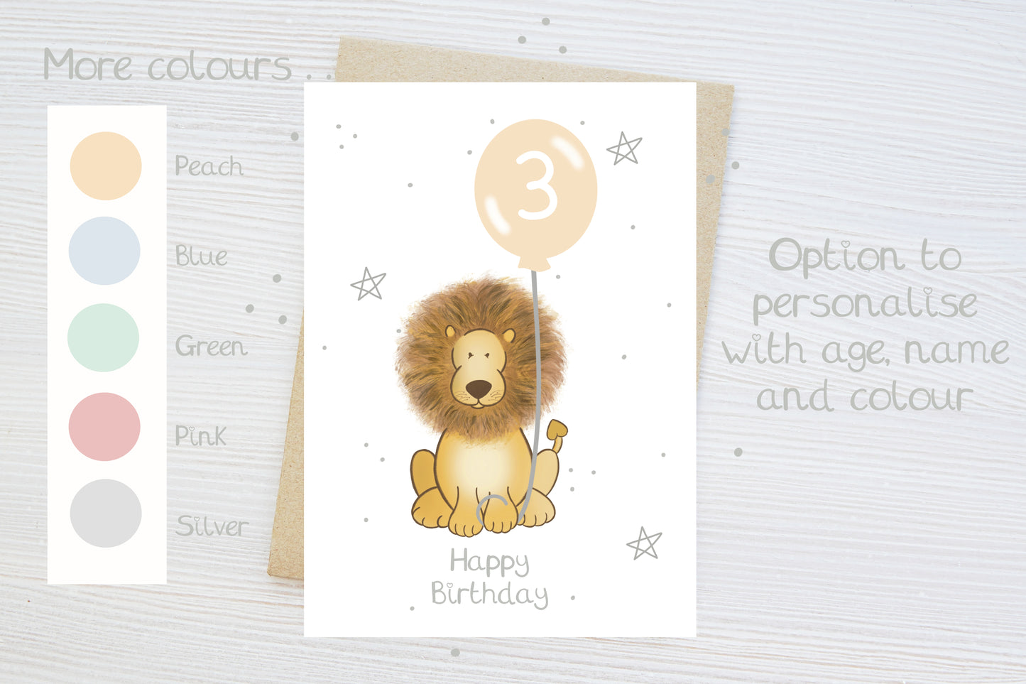 colour chart to choose personalised milestone birthday card text colour options for girls and boys greetings card