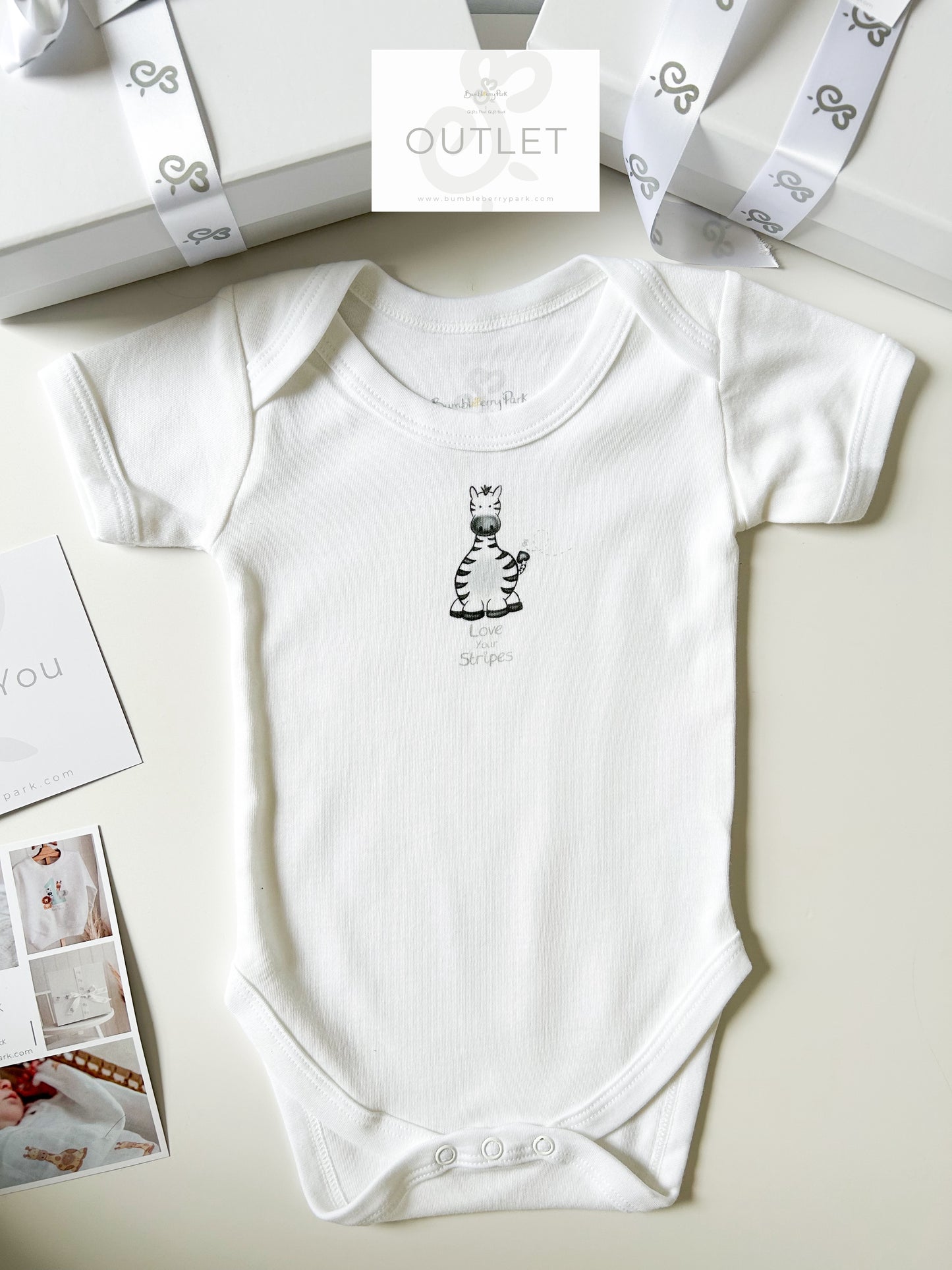 OUTLET - "Love your stripes" Zebra - Bodysuit - 6-12m