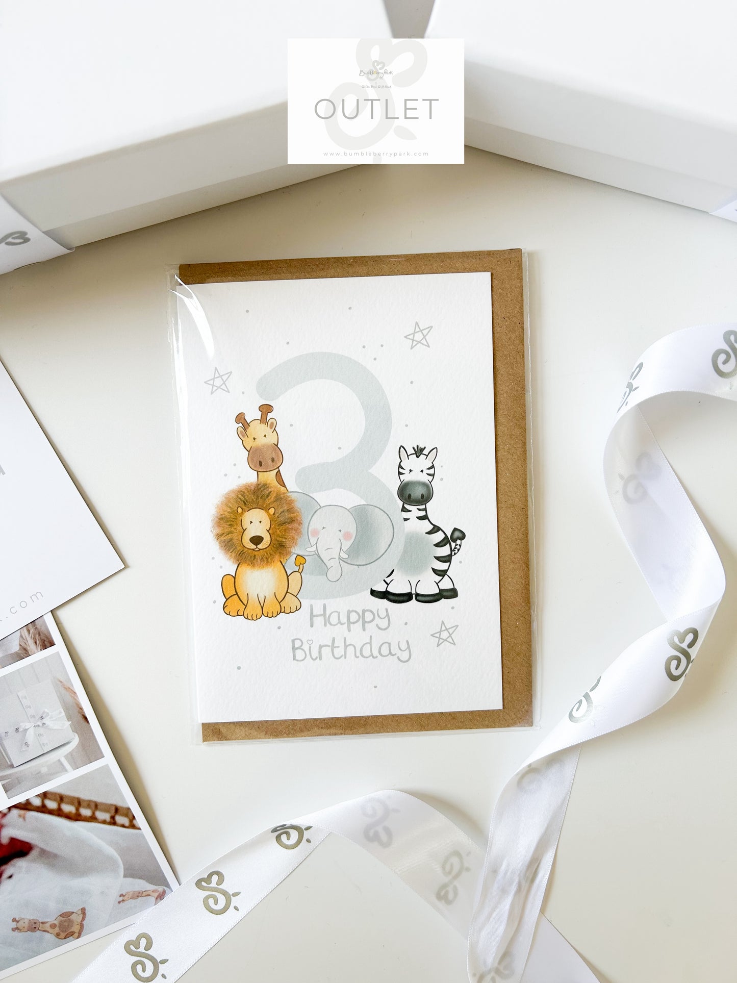 OUTLET 3rd Birthday Safari Party Card