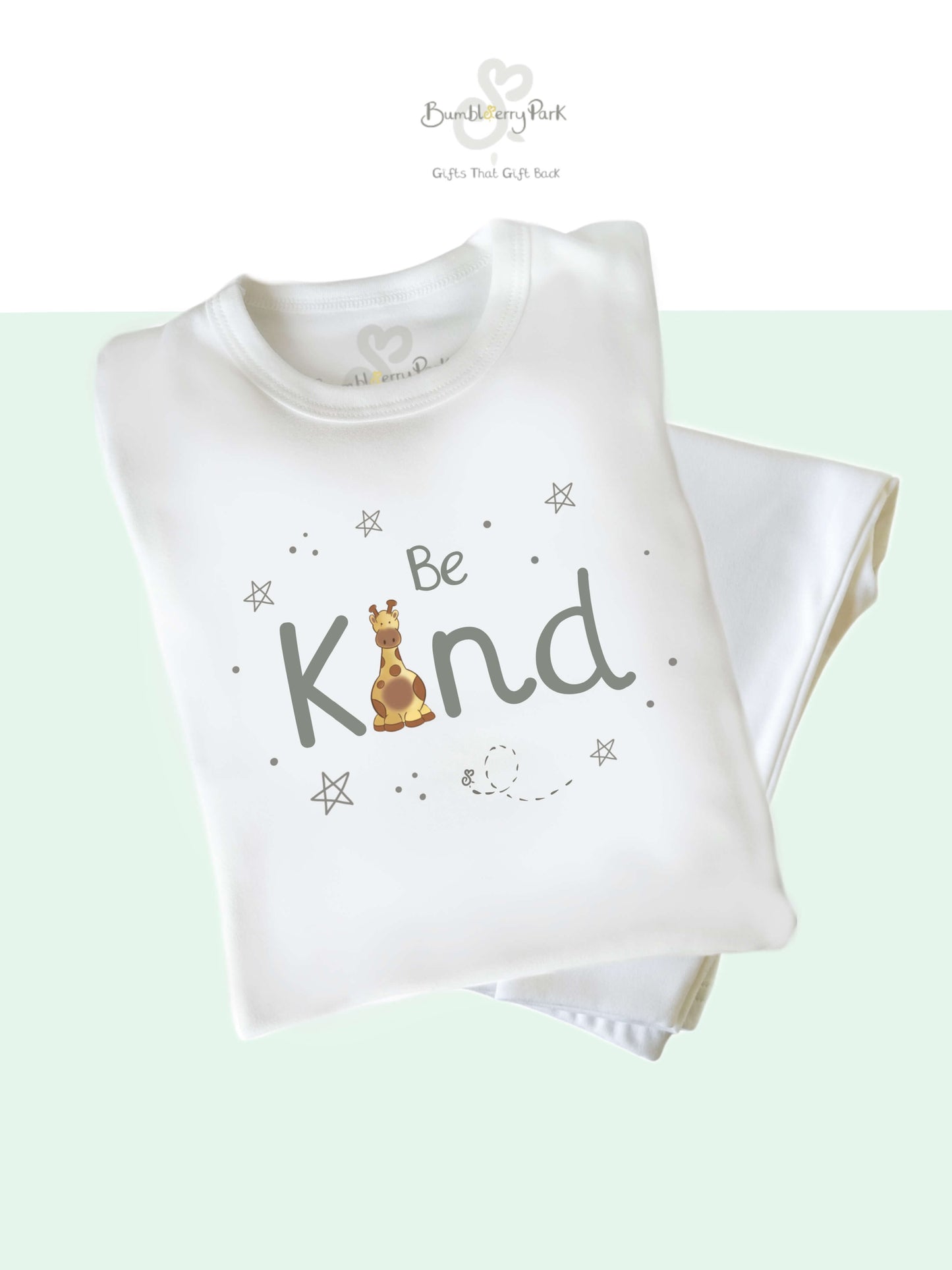 BE KIND Safari Giraffe Design - Baby and Children's Pyjamas