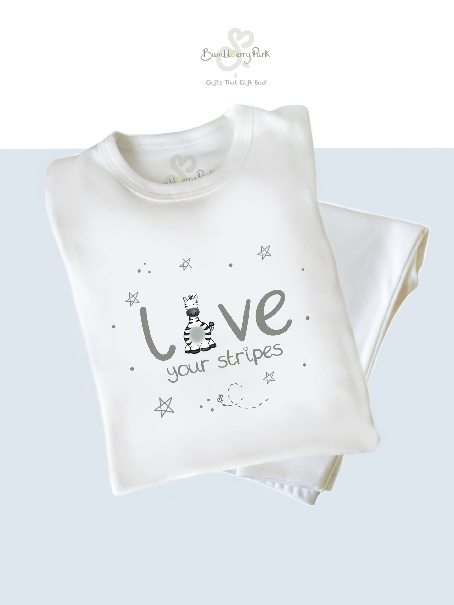 Safari_zebra_love_your_stripes_children's pyjamas_bumbleberry_park