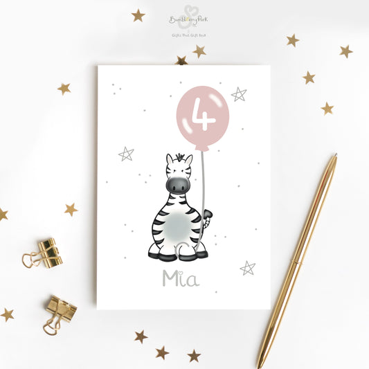premium personalised boys birthday card for safari animal children's party for 1st 2nd 3rd 4th girls birthday