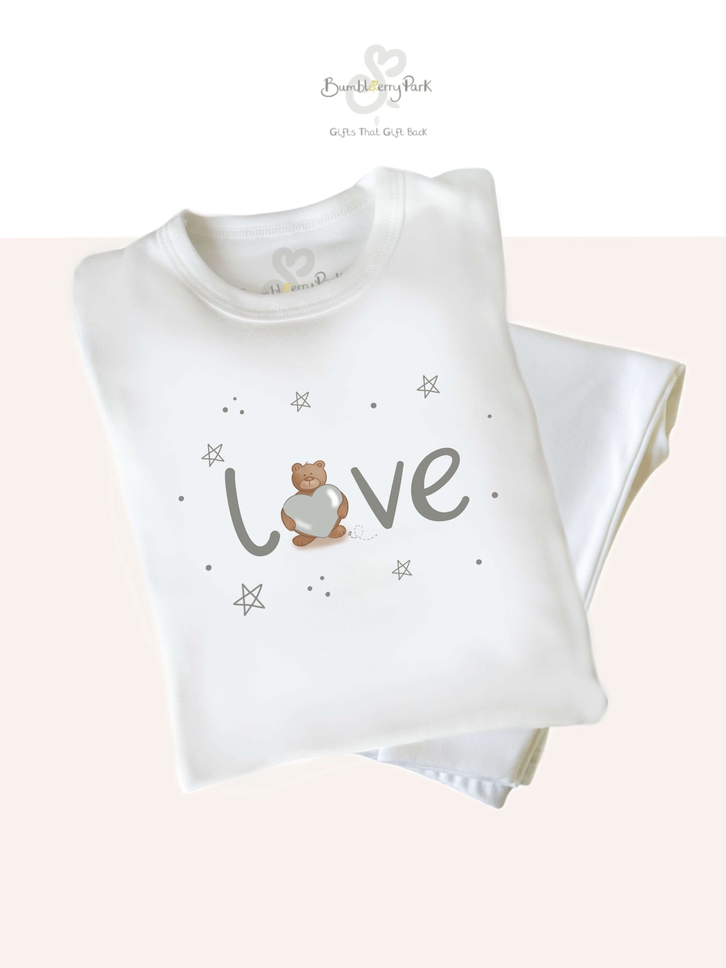 LOVE Bumbleberry Bear Design - Baby and Children's Pyjamas