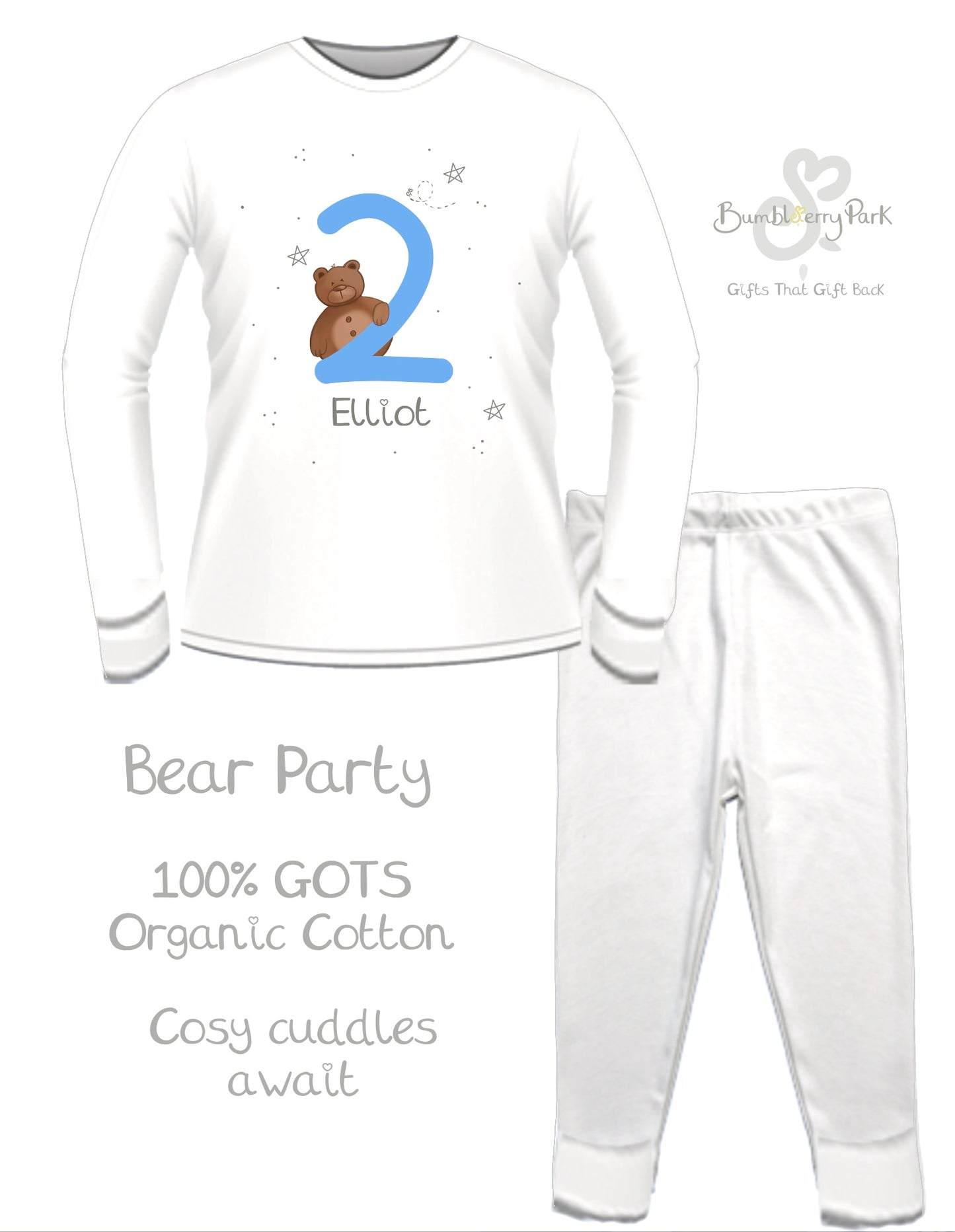 Birthday Bear Pyjamas - Personalise me