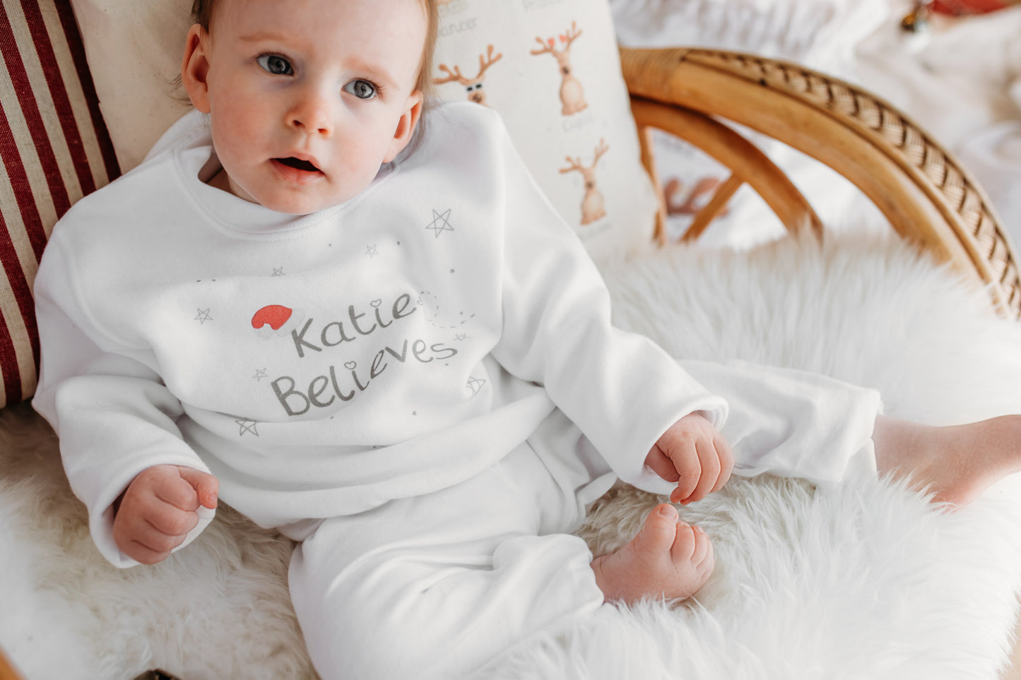 Santa Hat "Believe" Sweatshirt - Personalise me