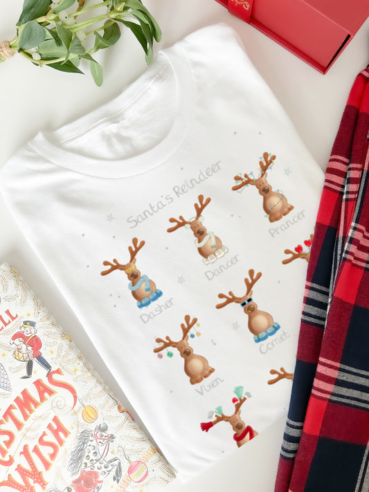 Women's Santa's Reindeer Pyjamas - Personalise me