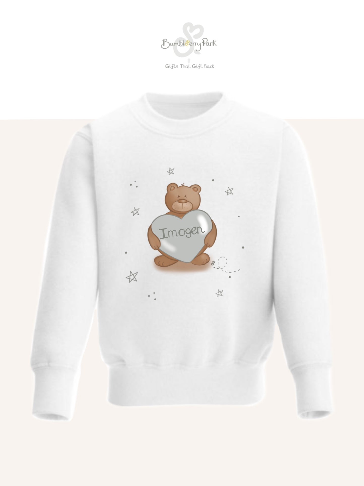 Personalised T-Shirt / Sweatshirt - Bumbleberry Bear Heart