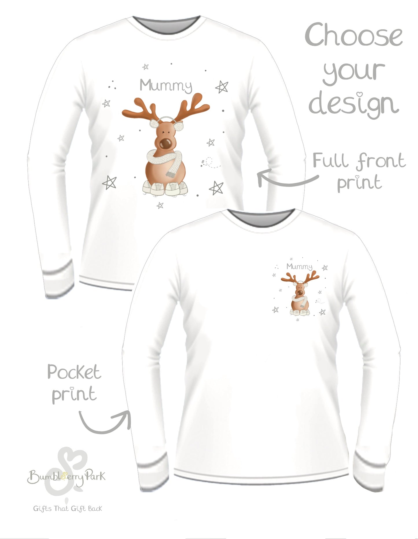 Women's Reindeer Pyjamas - Personalise me
