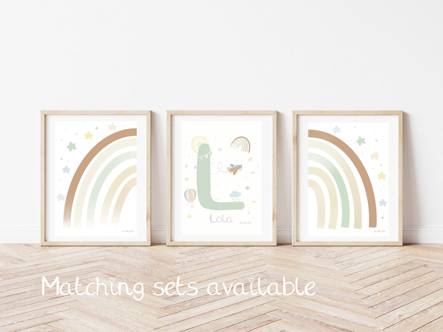set of three boho prints for children's bedroom with world explorer and travel theme
