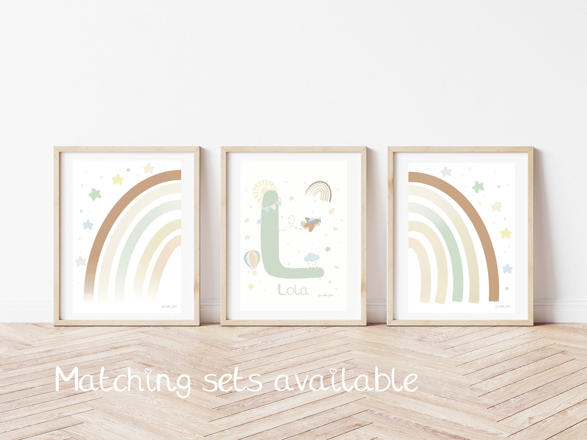 set of three boho prints for children's bedroom with world explorer and travel theme