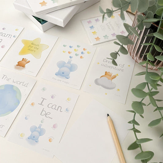 collection of 10 affirmation cards for children's with positive messages 